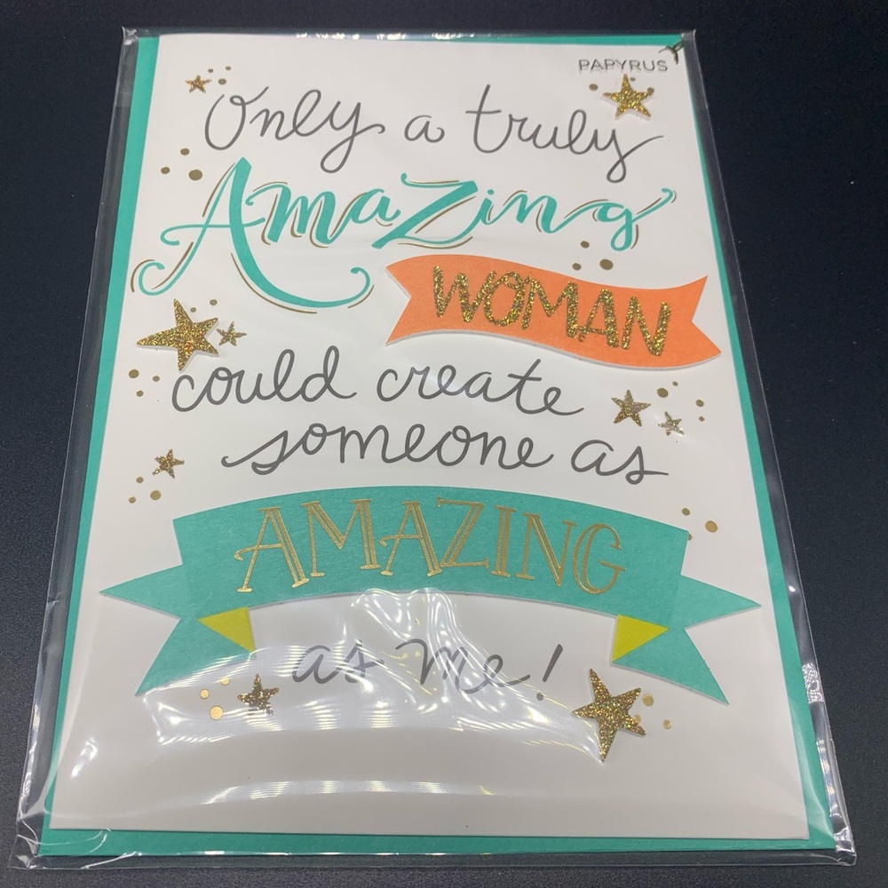⚡️5/$30⚡️Papyrus amazing woman, Mother’s Day card